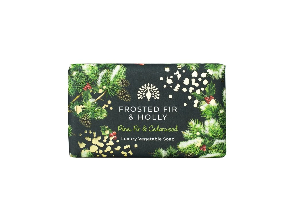 English Soap Company Frosted Fir & Holly Tuhé mydlo, 190 g