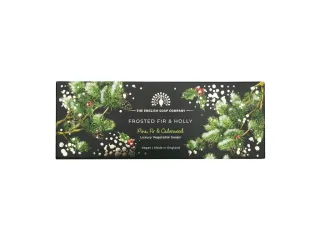 English Soap Company Frosted Fir & Holly Sada tuhých mydiel kazeta 3x100 g